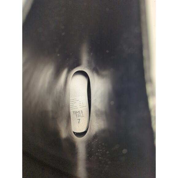 Time and Tru Tall Black Rubber Rain Boots Womens Size 7 Calf height - Picture 4 of 6